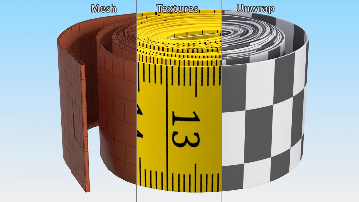 3D model Roll of Yellow Tailoring Meter