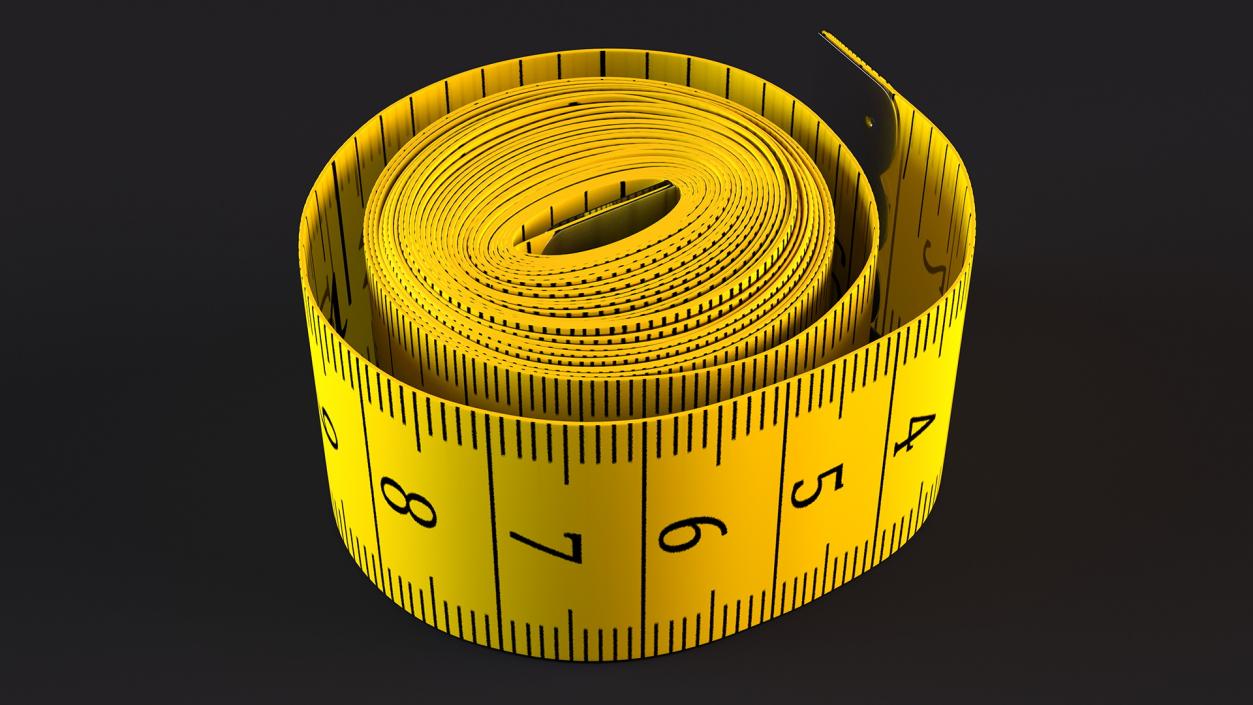 3D model Roll of Yellow Tailoring Meter