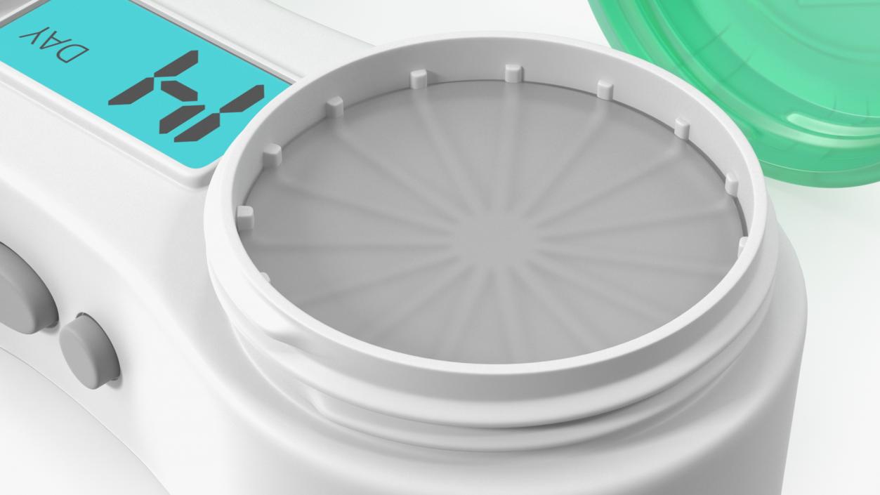 Electronic Contact Lens Case Green Caps 3D model