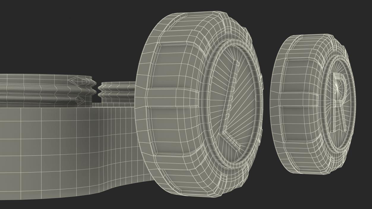 Electronic Contact Lens Case Green Caps 3D model