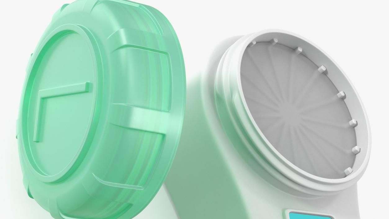 Electronic Contact Lens Case Green Caps 3D model