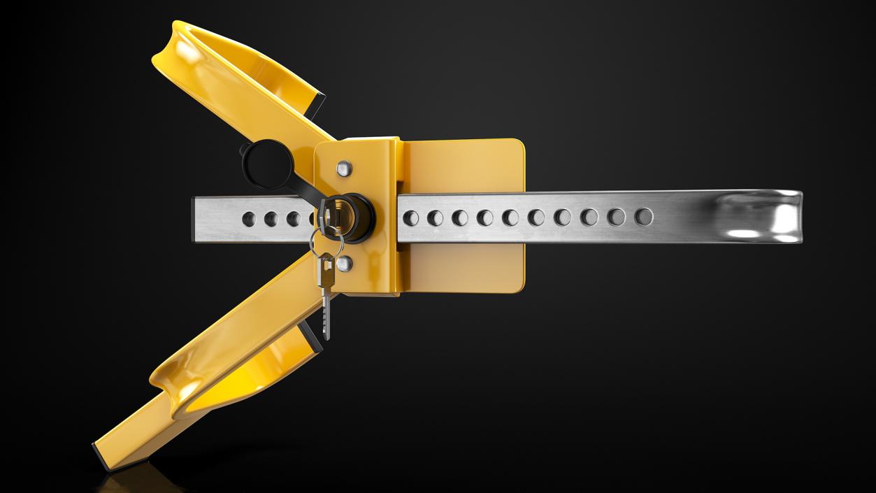 3D Anti Theft Lock Clamps Collection model