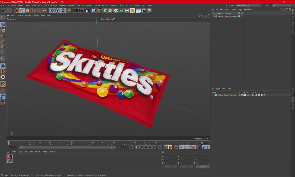 3D model Skittles Original Package