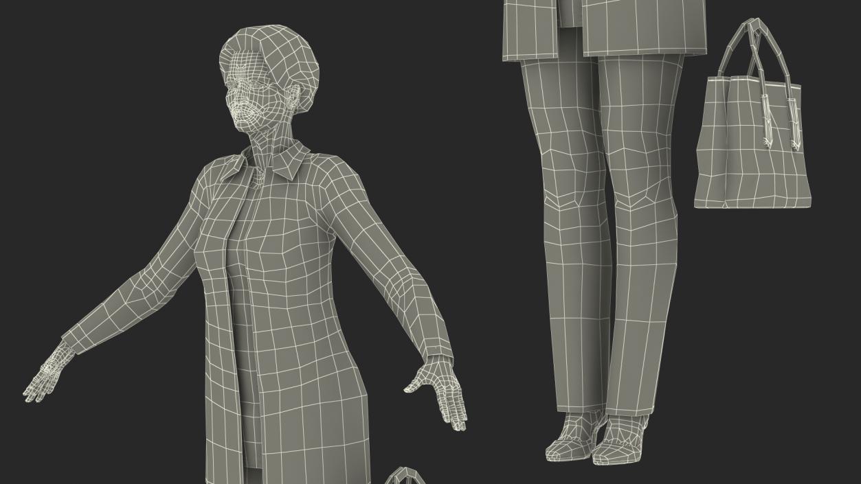 3D Asian Woman Everyday Style Rigged model