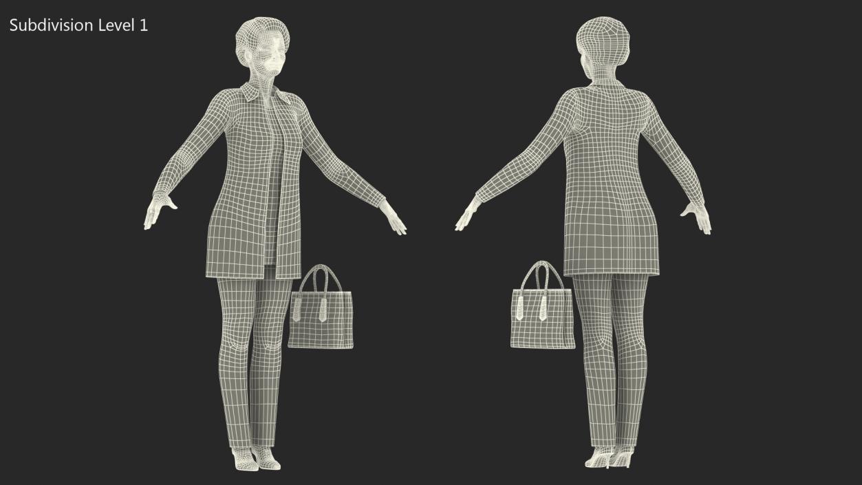 3D Asian Woman Everyday Style Rigged model