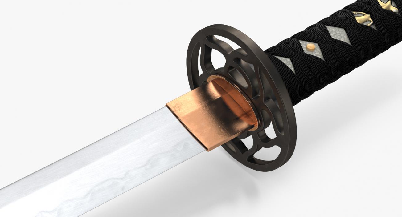 3D model Japanese Short Sword Wakizashi