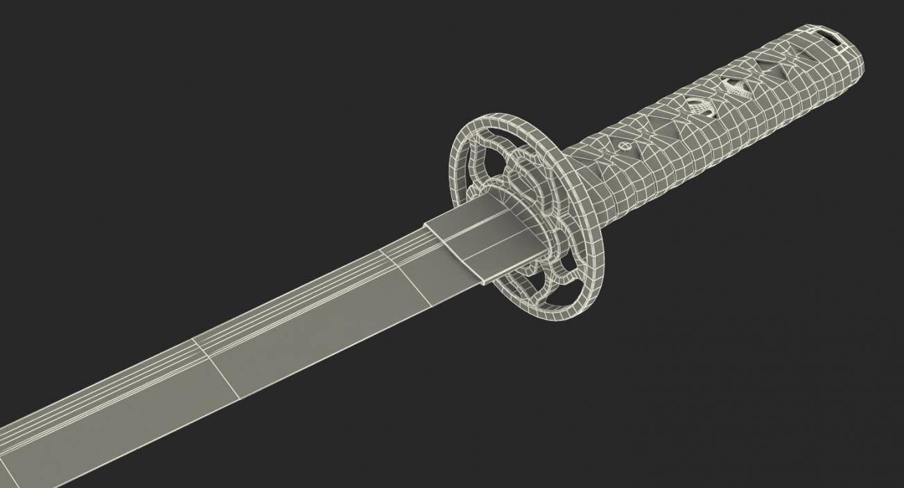 3D model Japanese Short Sword Wakizashi