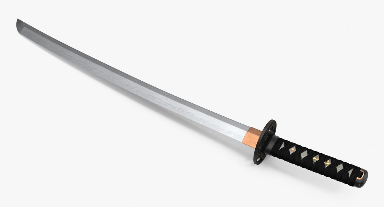 3D model Japanese Short Sword Wakizashi