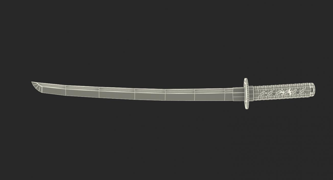 3D model Japanese Short Sword Wakizashi