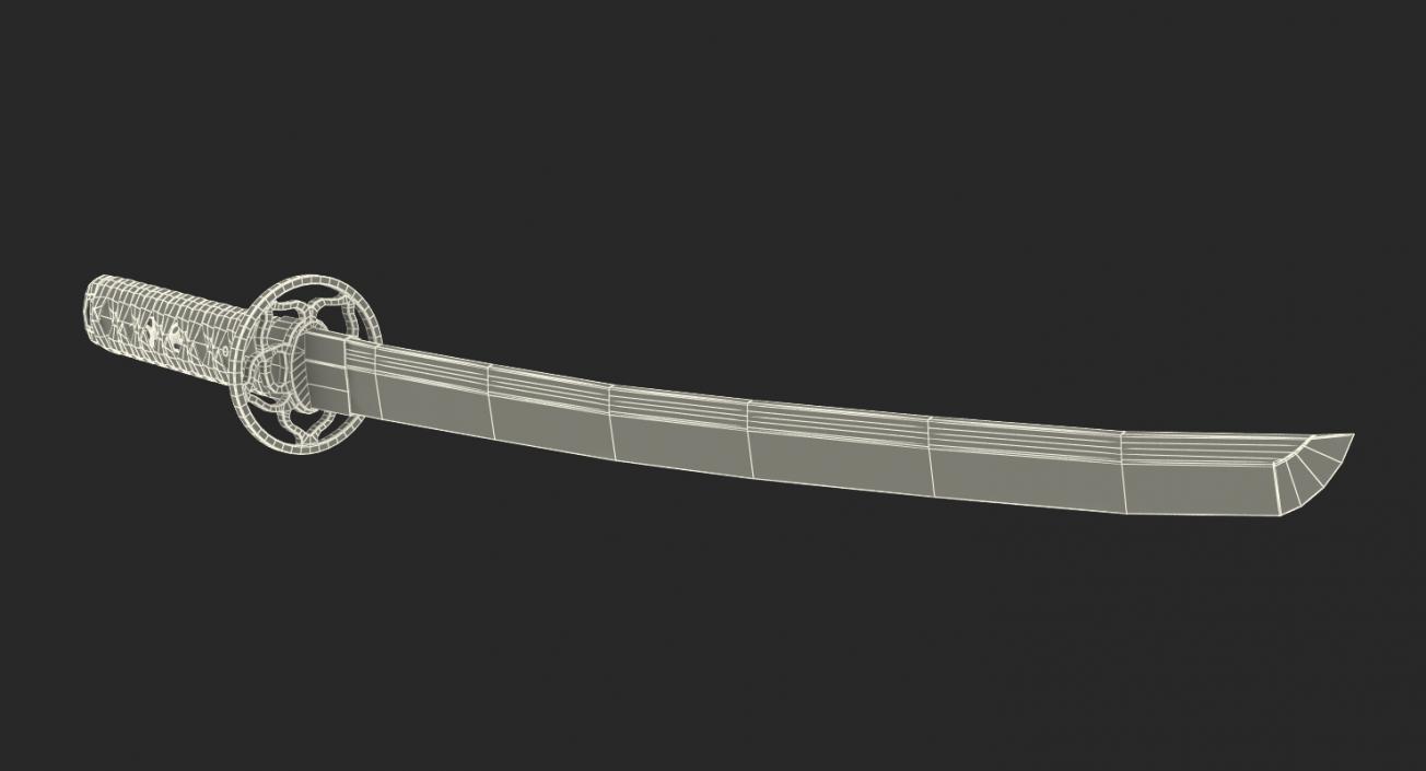 3D model Japanese Short Sword Wakizashi