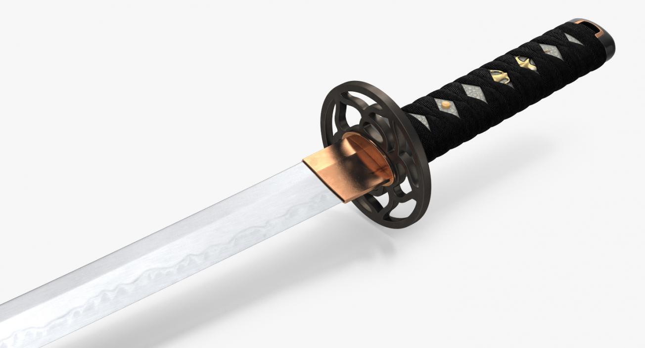 3D model Japanese Short Sword Wakizashi