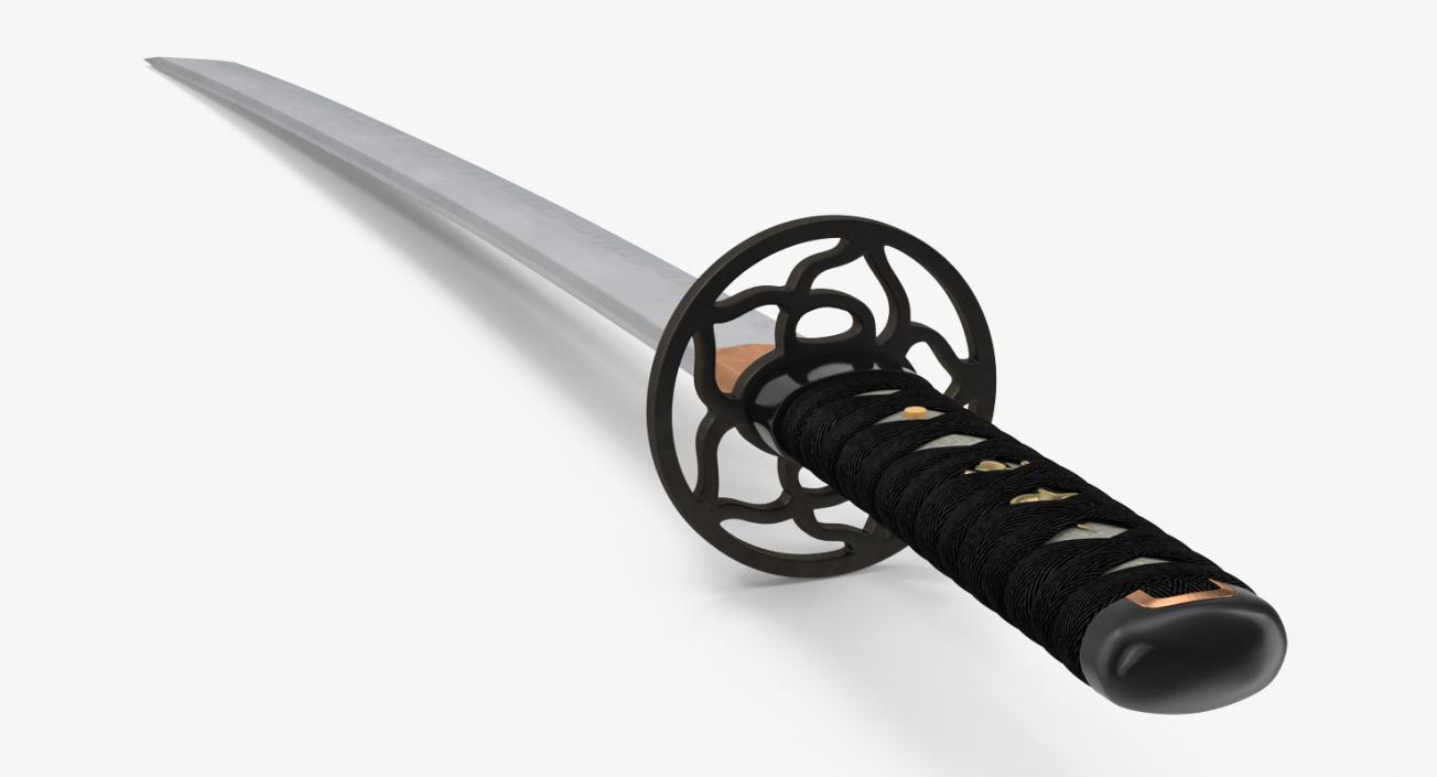 3D model Japanese Short Sword Wakizashi