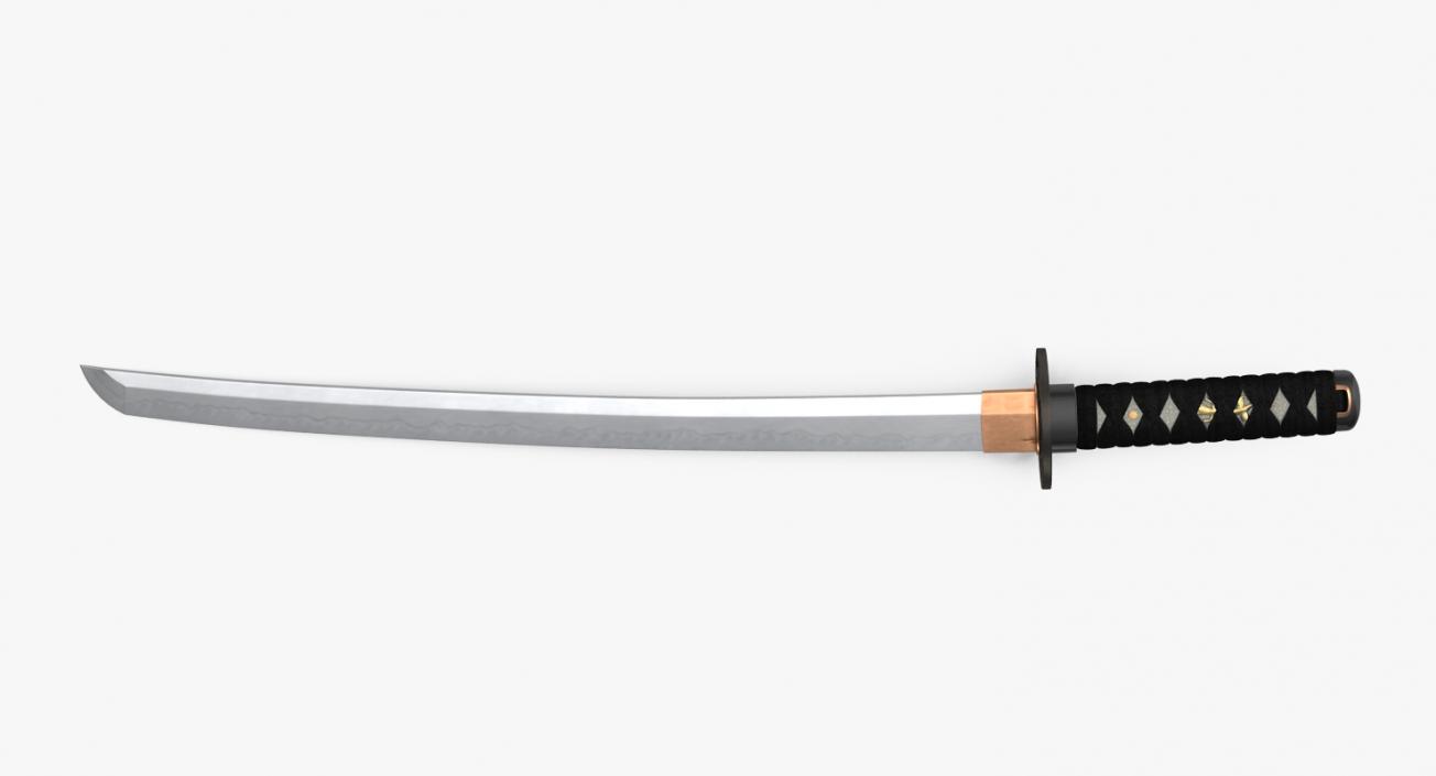 3D model Japanese Short Sword Wakizashi