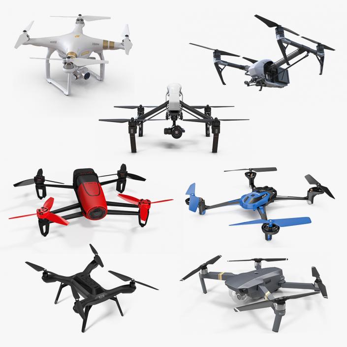 3D model Quadcopter Drones Collection 2