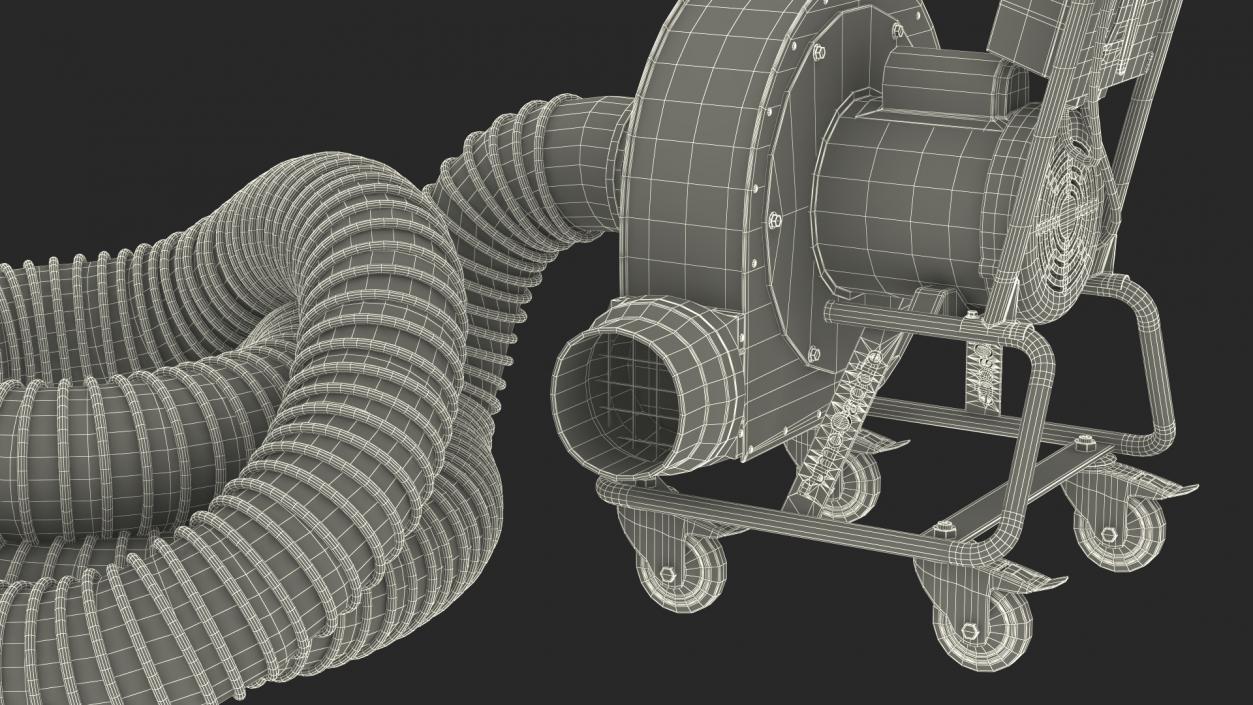 3D FumeCaddie Vehicle Exhaust Extractor Rigged model