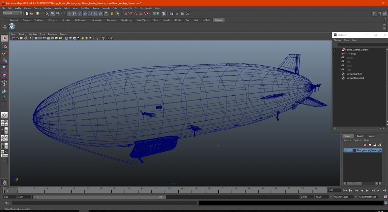 3D Blimp Airship Generic