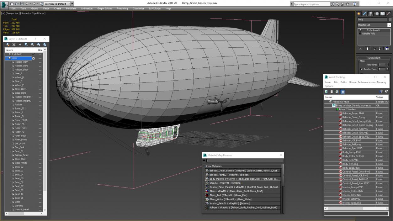 3D Blimp Airship Generic