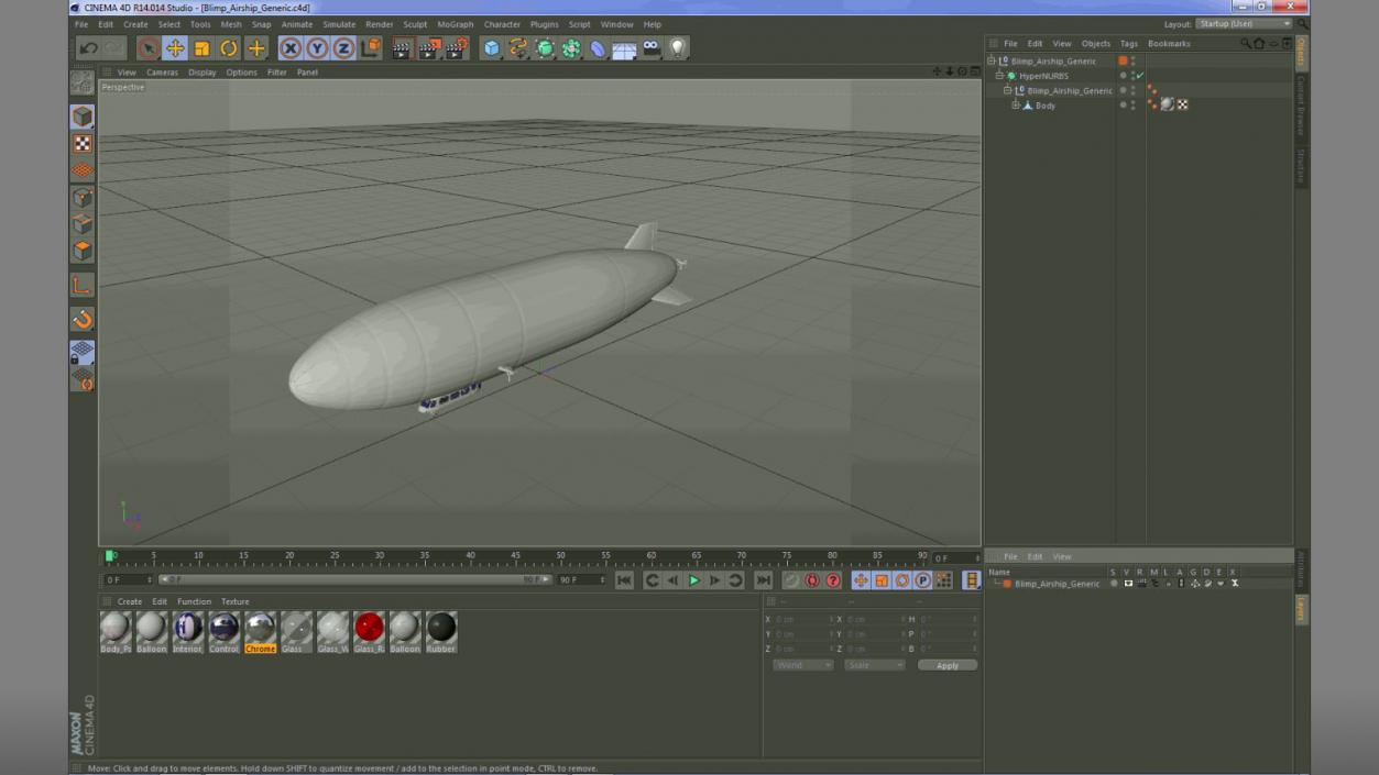 3D Blimp Airship Generic