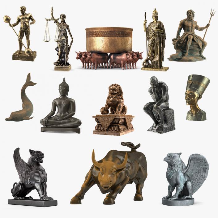 3D Bronze Sculptures Collection 11