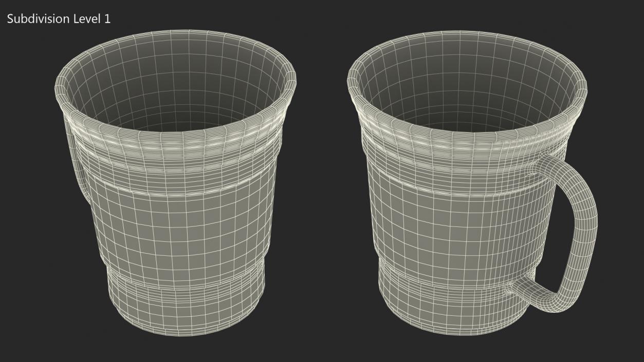 Reusable Plastic Coffee Cup 3D