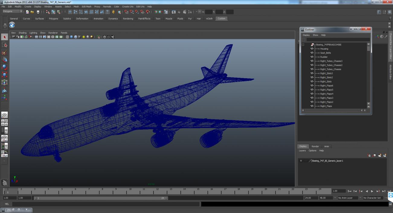 3D Boeing 747-8I Generic