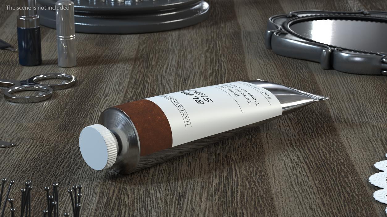 Oil Paint Tube Burnt Sienna 3D