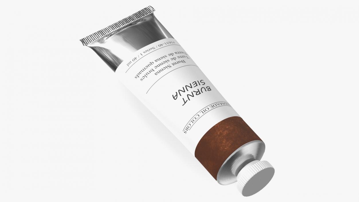 Oil Paint Tube Burnt Sienna 3D