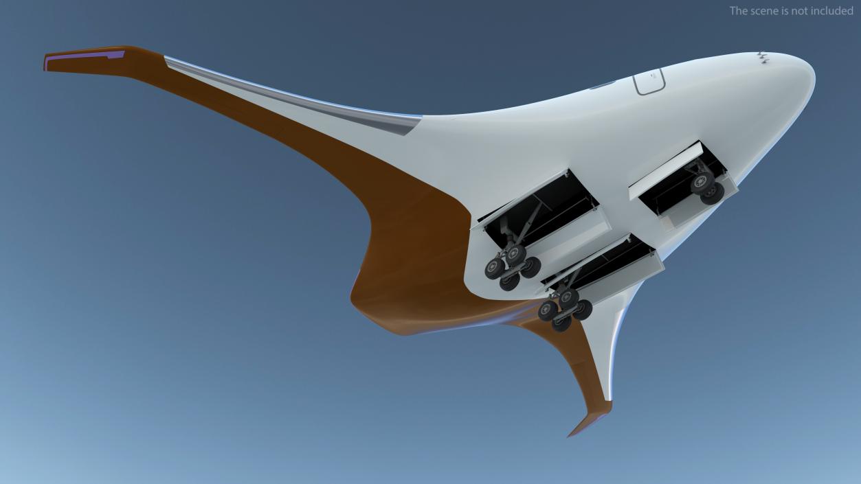 Ecological Aircraft Blended-Wing Body 3D