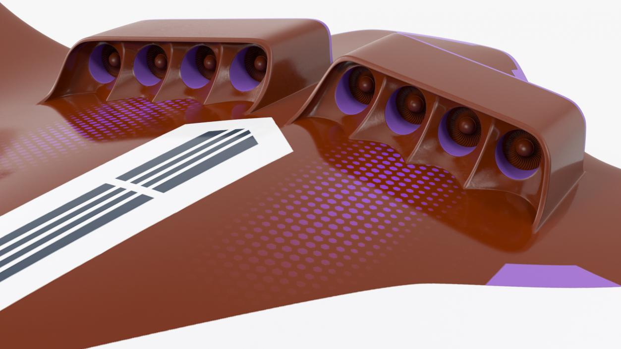 Ecological Aircraft Blended-Wing Body 3D