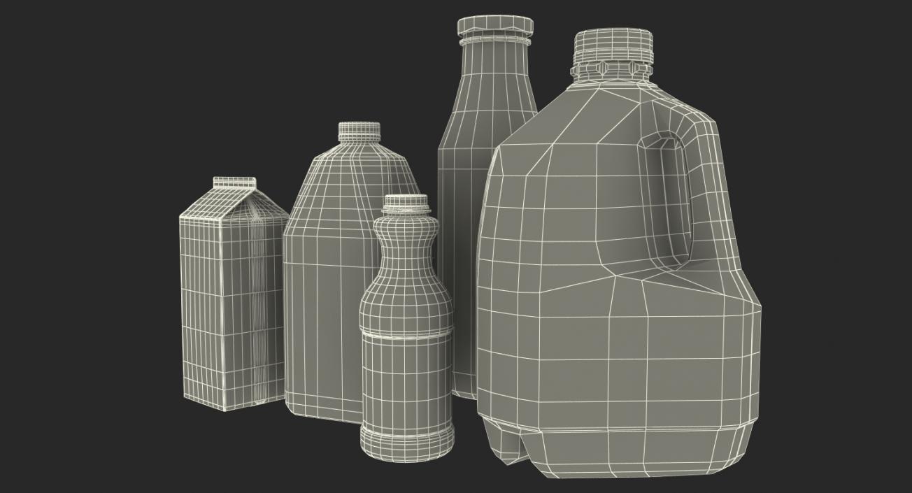 3D model Milk Bottles Collection 2