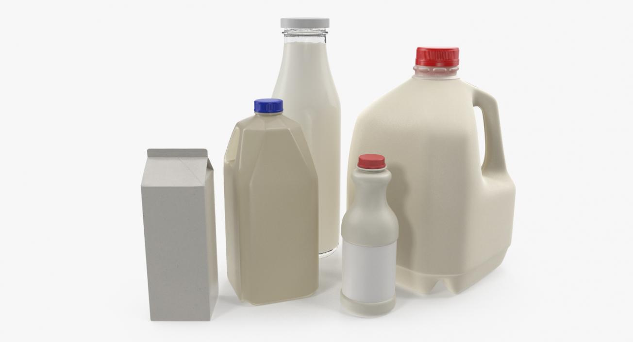 3D model Milk Bottles Collection 2