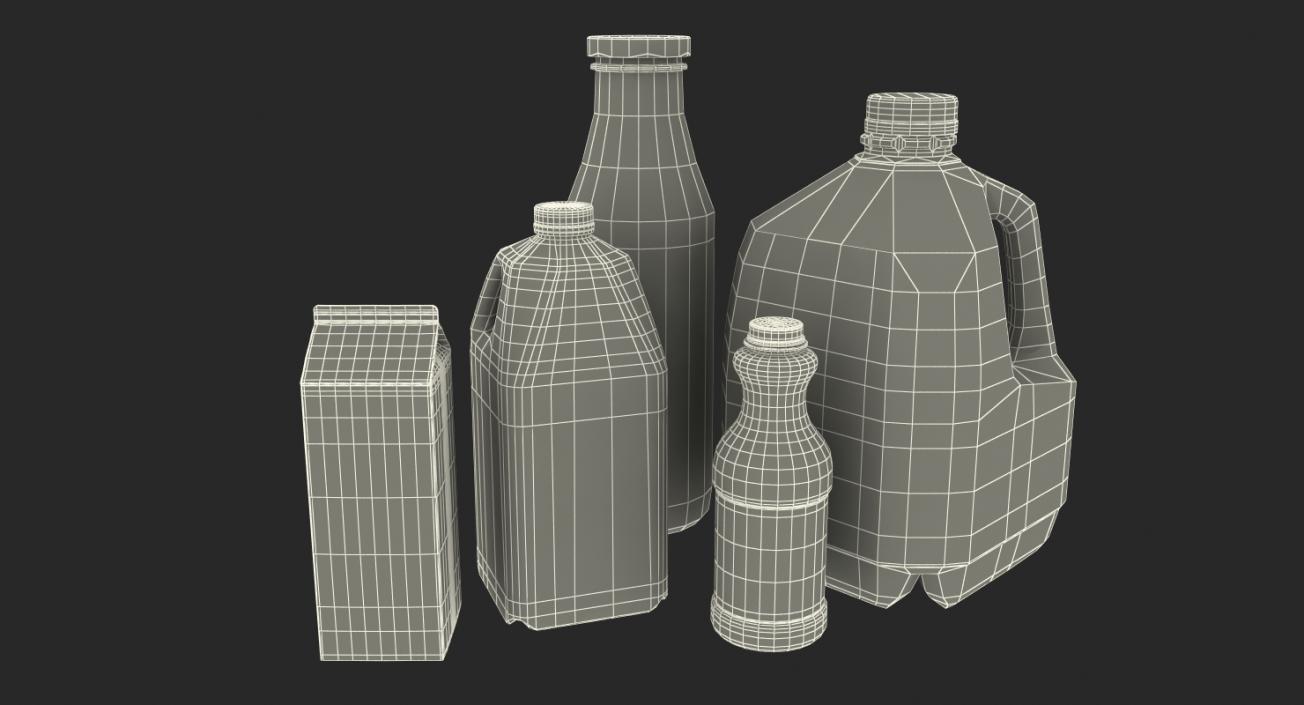 3D model Milk Bottles Collection 2