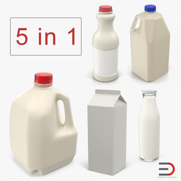 3D model Milk Bottles Collection 2