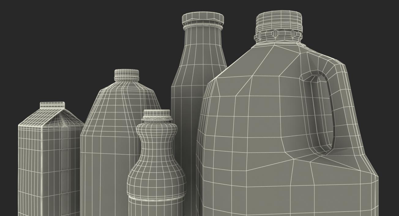 3D model Milk Bottles Collection 2