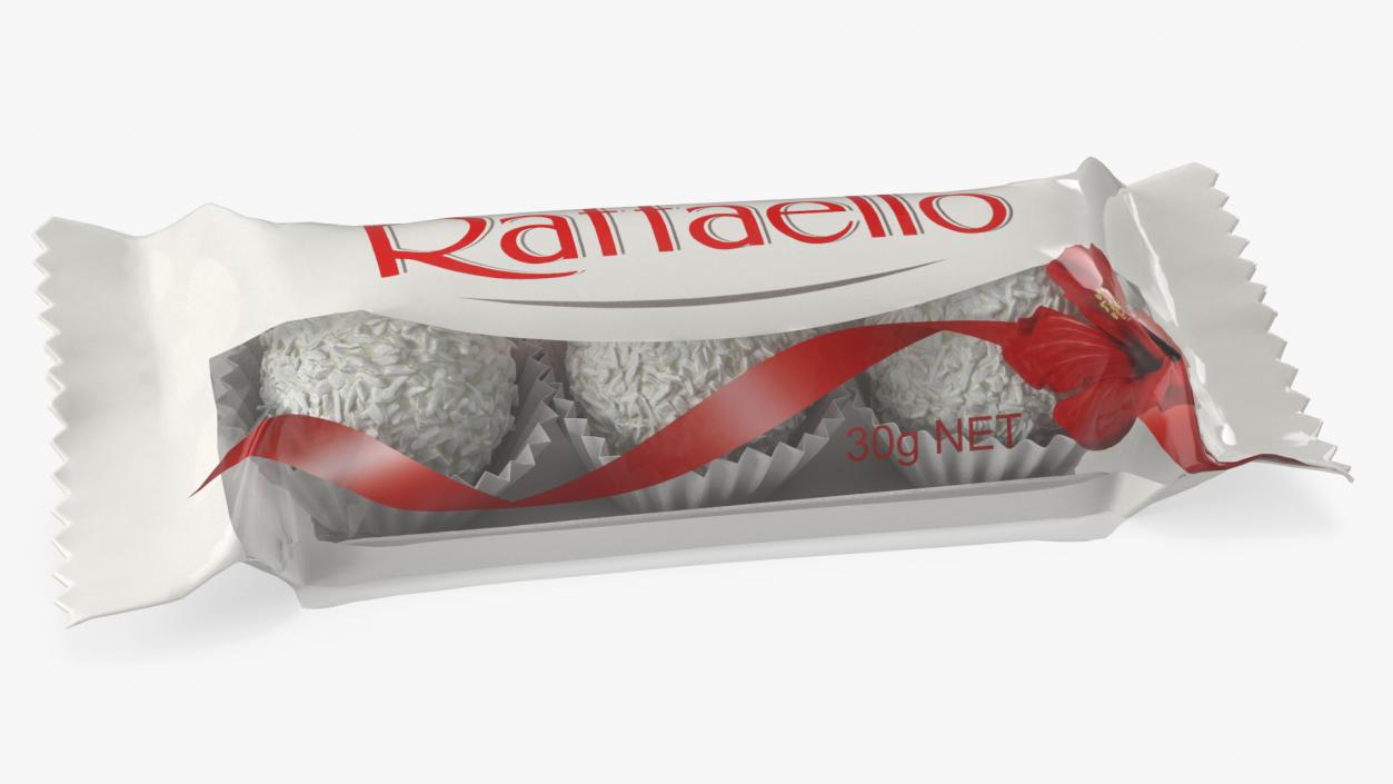 3D Ferrero Raffaello Candy Package 3PCs