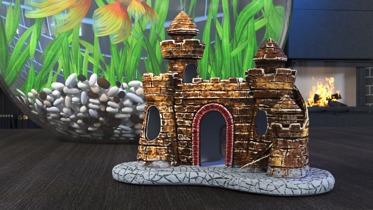 3D Castle Aquarium Decoration