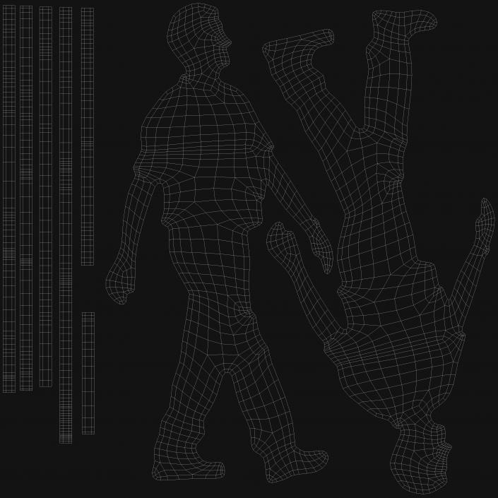 Walking Man Silhouette 3D