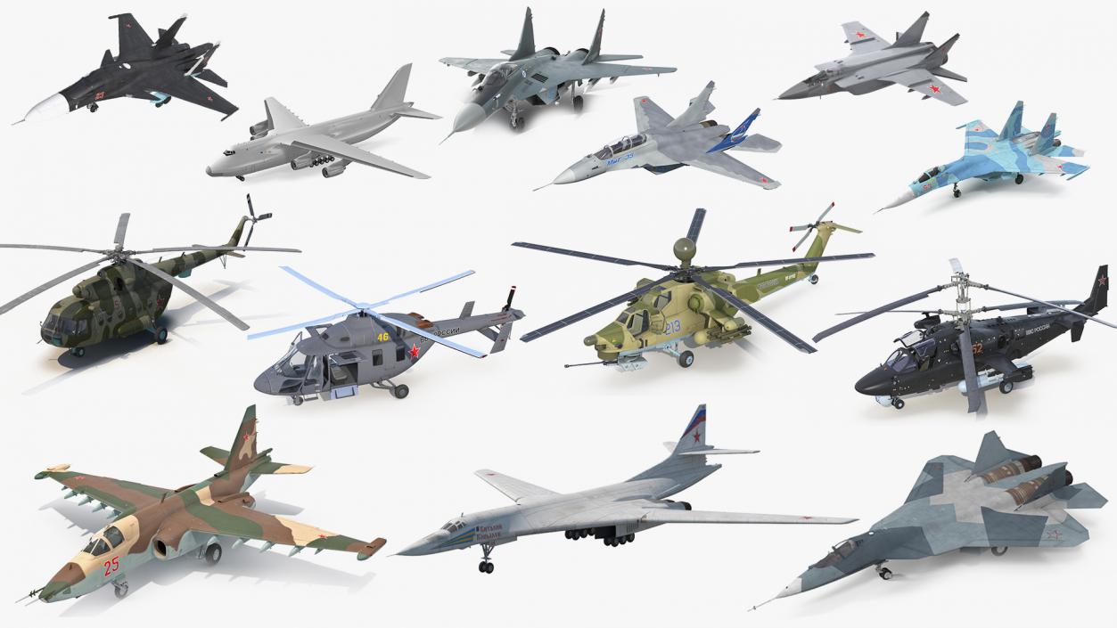 Russian Military Aircrafts Collection 6 3D model