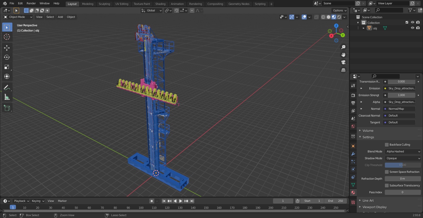 Sky Drop Tower 3D model