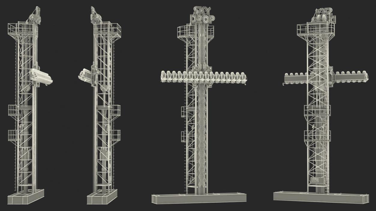 Sky Drop Tower 3D model