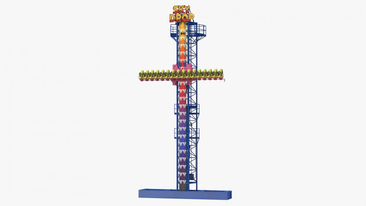 Sky Drop Tower 3D model