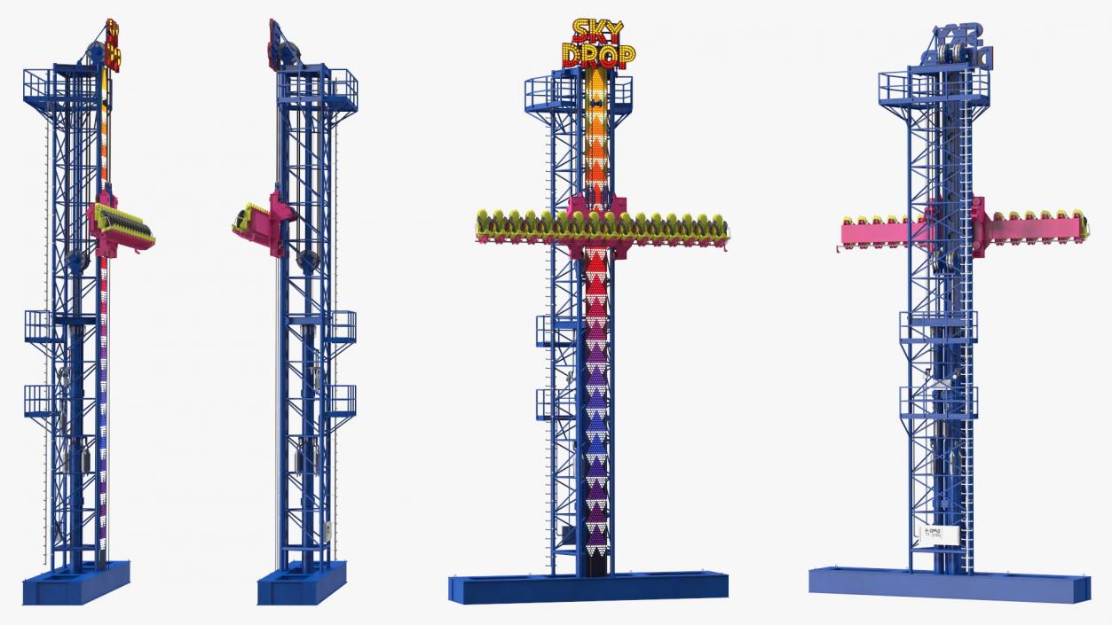 Sky Drop Tower 3D model