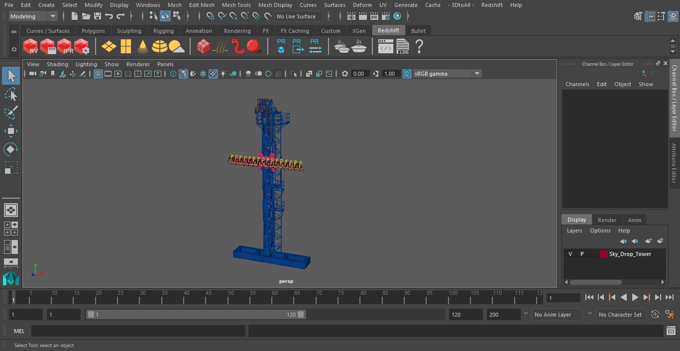 Sky Drop Tower 3D model