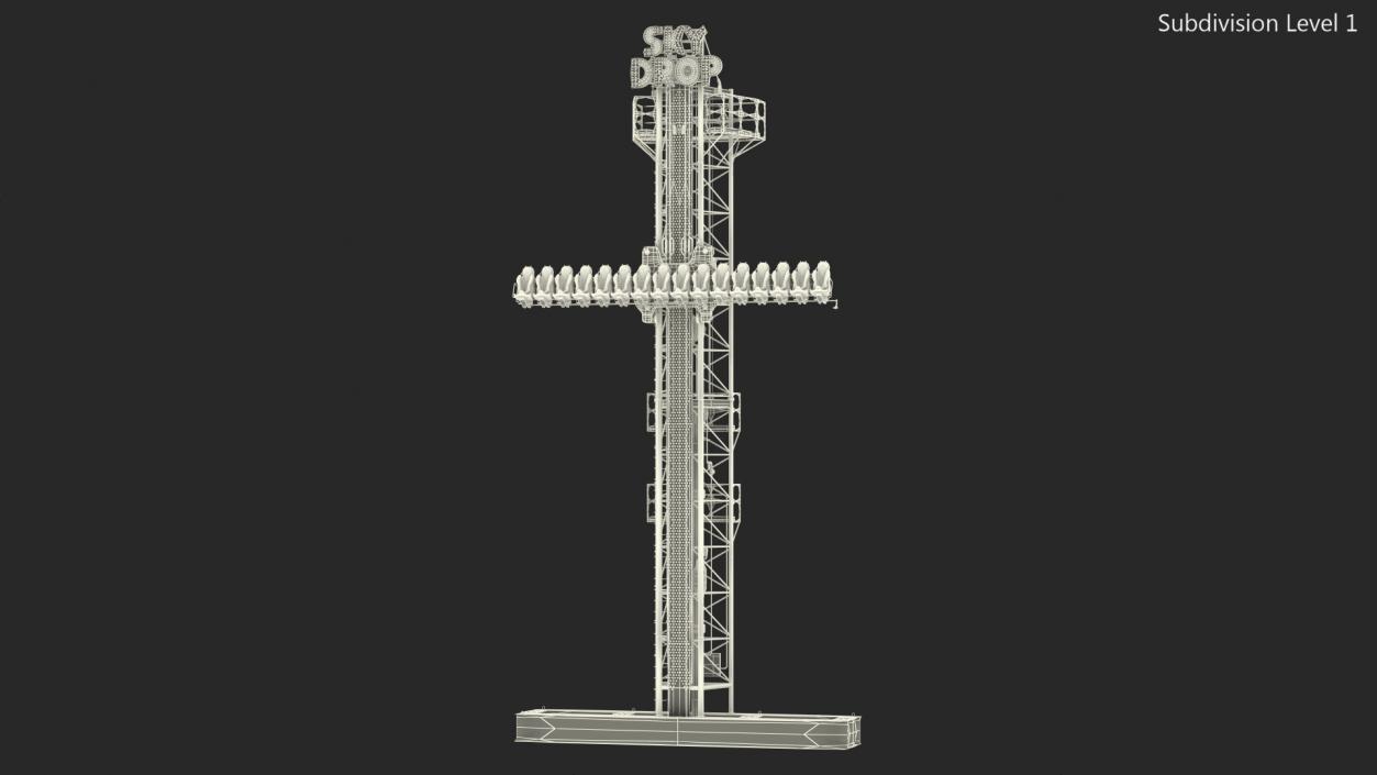 Sky Drop Tower 3D model