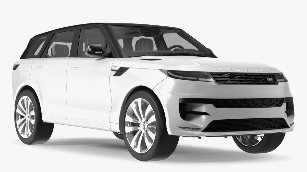 Light Grey Range Rover Sport SUV 2023 3D