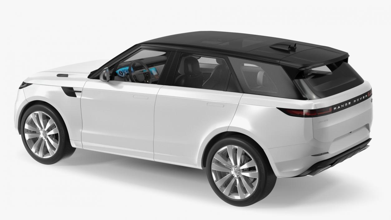 Light Grey Range Rover Sport SUV 2023 3D