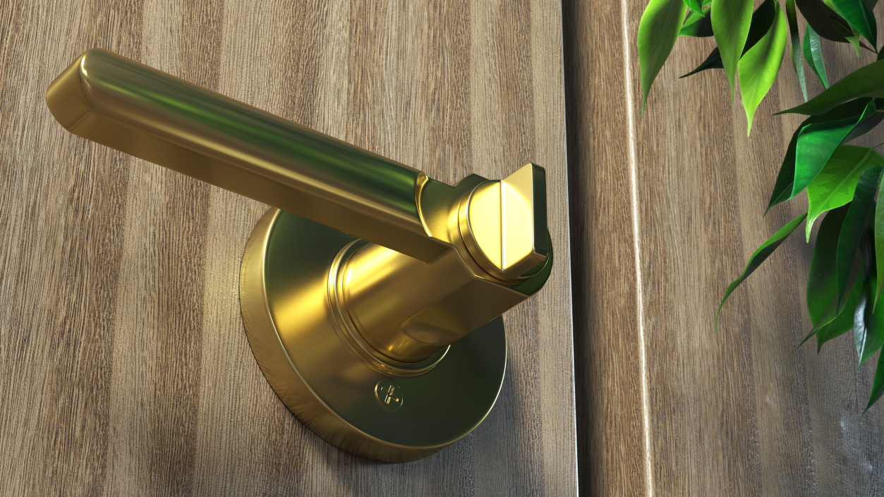 3D Gold Door Handle