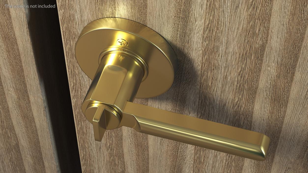 3D Gold Door Handle