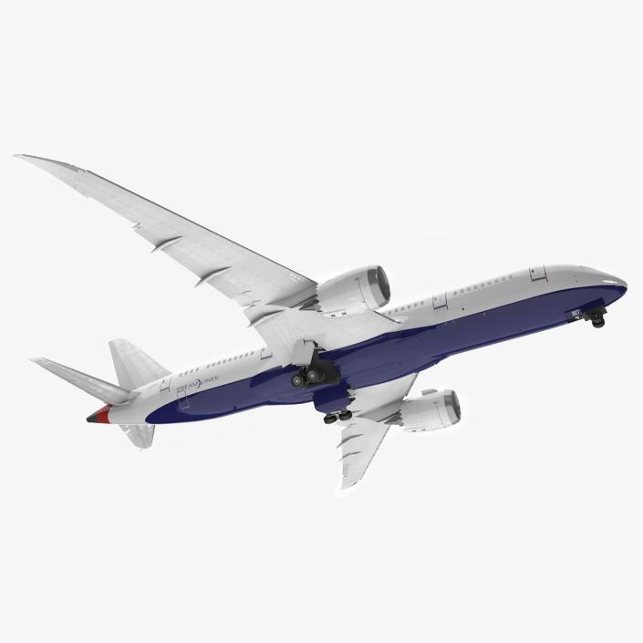 3D Commercial Jet Airliner Boeing 787-8 Rigged model