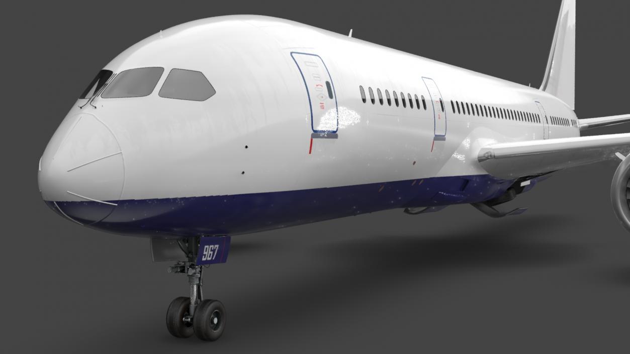 3D Commercial Jet Airliner Boeing 787-8 Rigged model